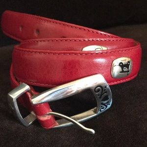 🎁GIFTABLE 🎁BRIGHTON GOLF THEMED BELT VINTAGE RED LEATHER NWT SZ 36 XL